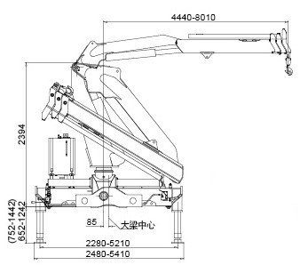 High Quality Commercial Knuckle Boom Truck Mounted Crane ... jib crane diagram 