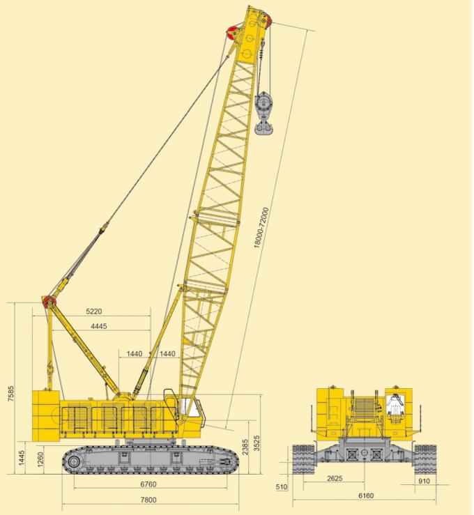Durable 40 ton Boom Truck Hydraulic Crawler Crane QUY100
