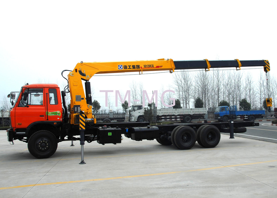 High auality 12T Telescopic Truck Loader Crane , XCMG Hydraulic Truck Crane