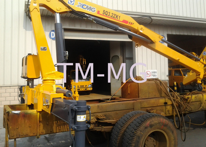 CE truck mounted knuckle boom cranes , truck mobile crane Hydraulic Arm