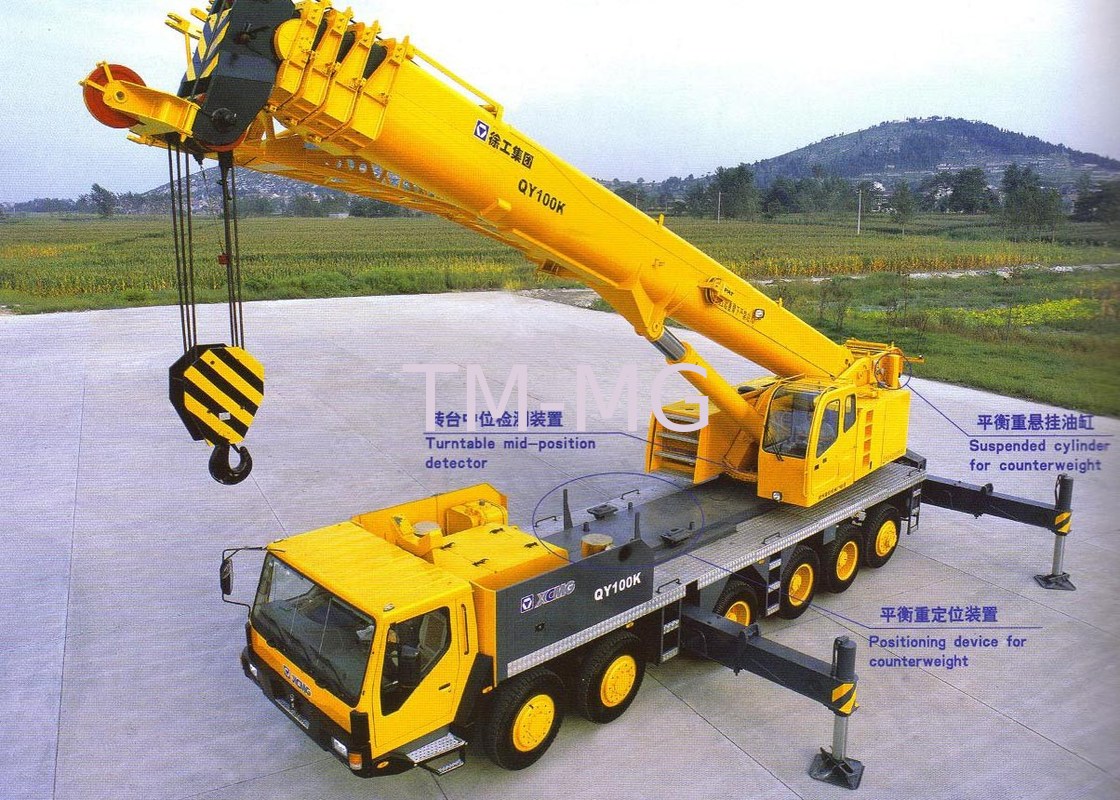 Extended Streamline Boom Hydraulic Mobile Crane 100 Tons QY100KI