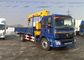 Durable Mobile Folding Truck Articulated Boom Crane , 3200kg Truck Mounted Crane