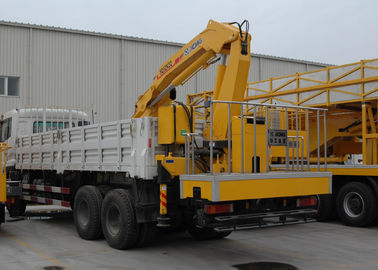 Durable 5T Wire Rope Raise Articulated Boom Crane , 25 L/min Oil Flow