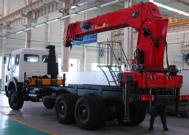 16 Ton Telescopic Boom Truck Mounted Crane With 80 L/min , Heavy Duty