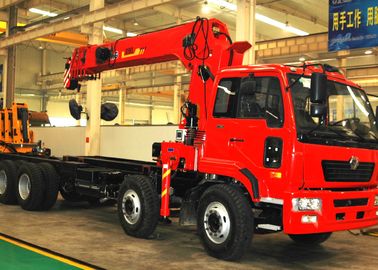 16 Ton Telescopic Boom Truck Mounted Crane With 80 L/min , Heavy Duty