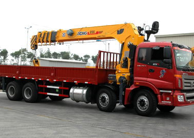 16 Ton Telescopic Boom Truck Mounted Crane With 80 L/min , Heavy Duty