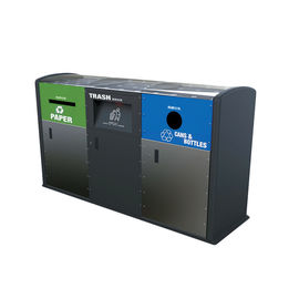 150kg Intelligent Garbage Recycling Bin / Solar Powered Trash Cans 120w